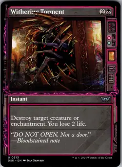 MTG / Withering Torment / DSK / #313 / Regular (Showcase) / Uncommon / NM - Image 1