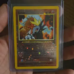 Pokemon Entei #34 Black Star TCG Reverse Holo Card WOTC Movie Promo (3xs Swirls) - Image 1
