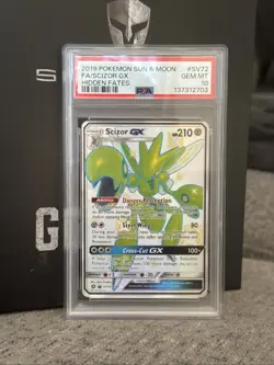 Scizor GX SV72/SV94 – Hidden Fates Shiny Vault – Full Art – Pokemon TCG – PSA 10 - Image 1