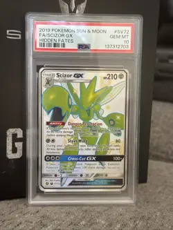 Scizor GX SV72/SV94 – Hidden Fates Shiny Vault – Full Art – Pokemon TCG – PSA 10 - Image 2