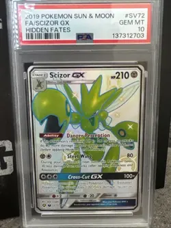 Scizor GX SV72/SV94 – Hidden Fates Shiny Vault – Full Art – Pokemon TCG – PSA 10 - Image 3