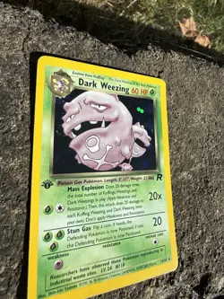 Pokemon TCG Team Rocket 1st Edition Dark Weezing 14/82 Holo Rare 60 HP (2000) - Image 2