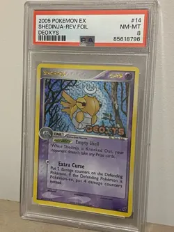 2005 POKEMON EX DEOXYS #14 SHEDINJA-REVERSE FOIL PSA 8 - Image 4
