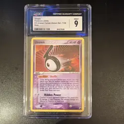 CGC 9 Unown T/28 EX Unseen Forces Unown Set Holo 2005 English - Image 1