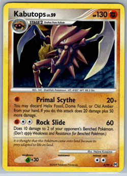 Pokemon Kabutops Holo Rare Platinum Arceus 4/99 LP - Image 1