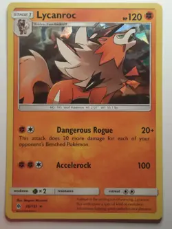 Pokemon Lycanroc 76/131 - SM Forbidden Light - Shatter Holo - Light Play - Image 1