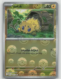 Joltik (Error Tilted Poke Ball Pattern) 033/086 Common White Flare Holo NM - Image 1