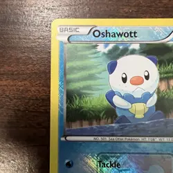 Pokemon Oshawott 27/114 Black & White Reverse Holo League Promo LP - Image 2
