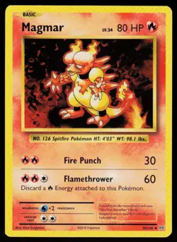 Magmar 20/108 Uncommon Evolutions Pokemon Lightly Played - Image 1
