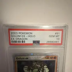 Pokemon TCG Pokemon Golem ex 91/97 PSA 10 (2003) EX Dragon Holo HP 160 - Image 3