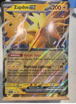 Pokemon Zapdos ex Scarlet & Violet Promo Jumbo and Standard Size w/ Lugia Jumbo - Image 3