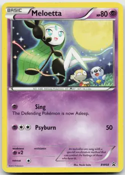 Meloetta BW68 Promo Black And White Promo Pokemon Moderately Played - Image 1