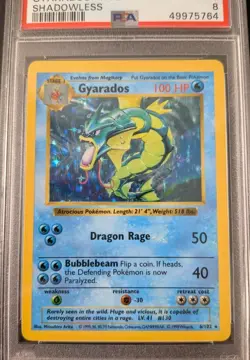 Gyarados 6/102 SHADOWLESS - Base Set *PSA 8 - NM-MT* Holo Rare Pokemon - Image 3