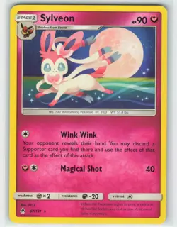 2018 Pokemon, Forbidden Light, #87/131 Sylveon, Rare NM - Image 1
