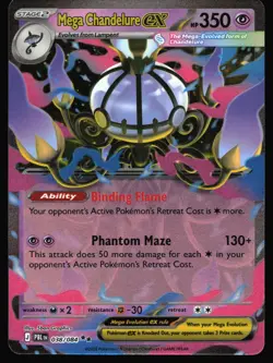 Mega Chandelure ex 038/084 (NM) - Pitch Black - Double Rare - Image 1