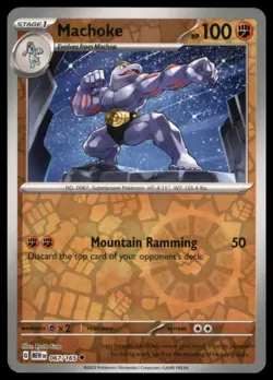 Machoke 067/165 Uncommon 151 Pokemon Reverse Holo Near Mint - Image 1