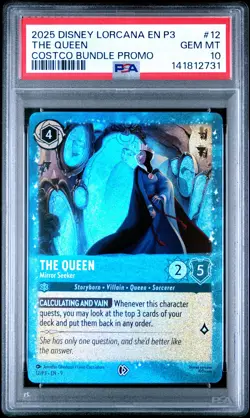 2025 DISNEY LORCANA EN P3-PROMO #12 THE QUEEN - MIRROR SEEKER PSA 10 - Image 1