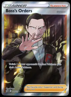 Boss's Orders #189/192 LP Rebel Clash Pokemon Card - Image 1