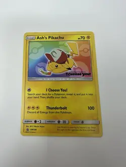 Pokemon TCG Ash's Pikachu SM108 Promo Trading Card NM - Image 1