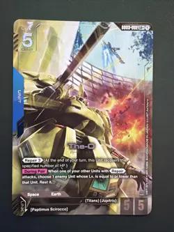 The-O GD03-002 LR+ Alt Art Steel Requiem Gundam TCG Card Game CCG English - Image 1