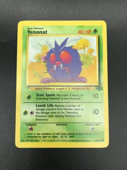 Venonat 63/64 Common Jungle Unlimited Pokemon TCG Card NM 1999 Vintage WOTC - Image 1