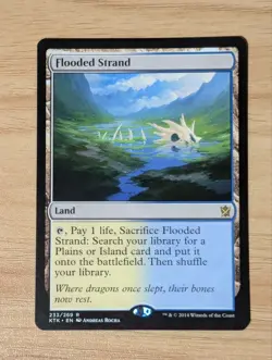 Magic: The Gathering Flooded Strand Khans of Tarkir Regular Near Mint Condition - Image 1