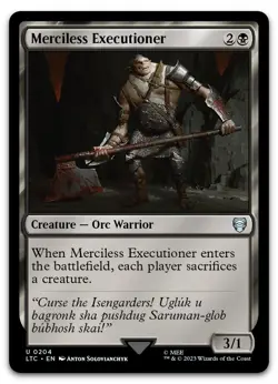 Merciless Executioner #204 (NM) Lord of the Rings LTC Magic MTG - Image 1