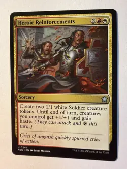 x1 Heroic Reinforcements FDN Foundations MTG 241 UNCOMMON M/NM 1x - Image 1