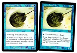 Horseshoe Crab - 1998 Urza's Saga MTG Blue Common Creature LP X 2 - Image 1