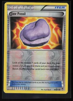 Jaw Fossil 94/111 Uncommon Furious Fists Pokemon Reverse Holo LP - Image 1