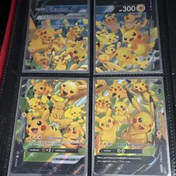Pikachu V-UNION 4-Card Set SWSH139 Holo English Pokemon Trading Card Game - Image 1