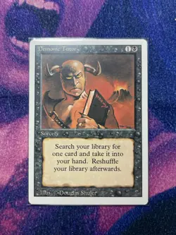 Magic the Gathering Revised Edition Demonic Tutor Sorcery Near Mint - Image 1