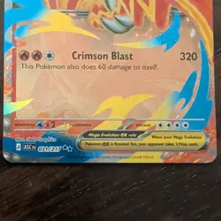 Pokemon TCG Mega Emboar EX 031/217 Holo Full Art Ultra Rare EN Ascended Heroes - Image 4