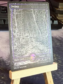 🎉 Shifted Foil Layer - Swamp - MTG Magic the Gathering Oddity Error Misprint - Image 1