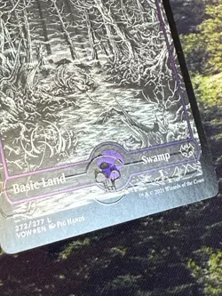 🎉 Shifted Foil Layer - Swamp - MTG Magic the Gathering Oddity Error Misprint - Image 2