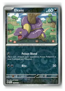 Ekans 100/162 Common Temporal Forces Pokemon Reverse Holo Near Mint - Image 1