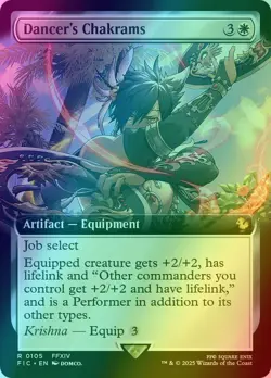 Dancer's Chakrams (Extended Art) #105 FOIL MTG Final Fantasy FIC NM X1 - Image 1
