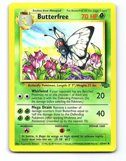 Butterfree 33/64 Uncommon Jungle Pokemon Unlimited Near Mint - Image 1