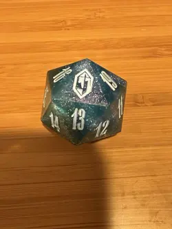 MTG Final Fantasy: Gift Bundle "Crystal" Shinra Blue Oversized D20 Die Dice Mega - Image 1