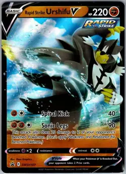 Rapid Strike Urshifu V - SWSH107 Promo SWSH: Sword & Shield Promo Cards NM - Image 1