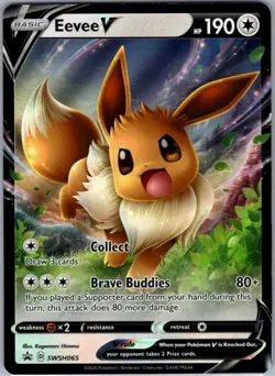 Eevee V SWSH065 Promo SWSH: Sword & Shield Promo Cards NM - Image 1