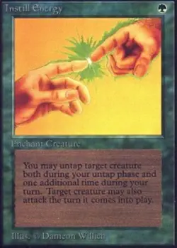 MTG magic cards 1x Instill Energy Beta Moderate Play, English - Image 1