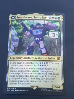 DDcards🇨🇦 Mtg Universe Beyond: Transformers Promo Foil Soundwave Sonic Spy - Image 1