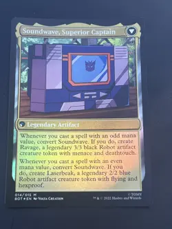 DDcards🇨🇦 Mtg Universe Beyond: Transformers Promo Foil Soundwave Sonic Spy - Image 2