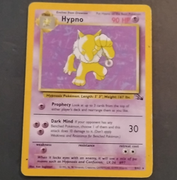 Wizards Pokemon TCG Fossil Hypno 8/62 Rare Unlimited 1999 English 90 HP - Image 1