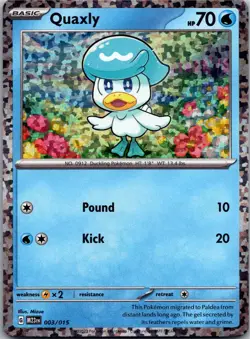 Quaxly 003/015 holo Promo McDonald's Collection 2023 Pokemon Near Mint - Image 1