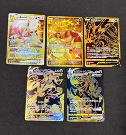 Pokemon TCG Full Art Gold 5-Card Lot VSTAR V VMAX - Image 1