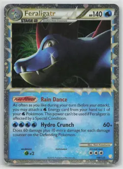 Feraligatr 108/123 Prime Rare HeartGold & SoulSilver Pokemon Holo Heavily Played - Image 1