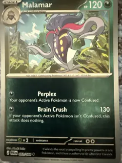 Pokemon Malamar Pitch Black #052/84 Reverse Holo Near Mint English - Image 1