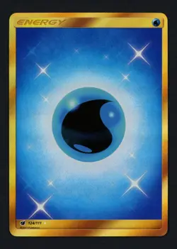 Water Energy 124/111 SM - Crimson Invasion Secret Rare Pokemon TCG - Image 1